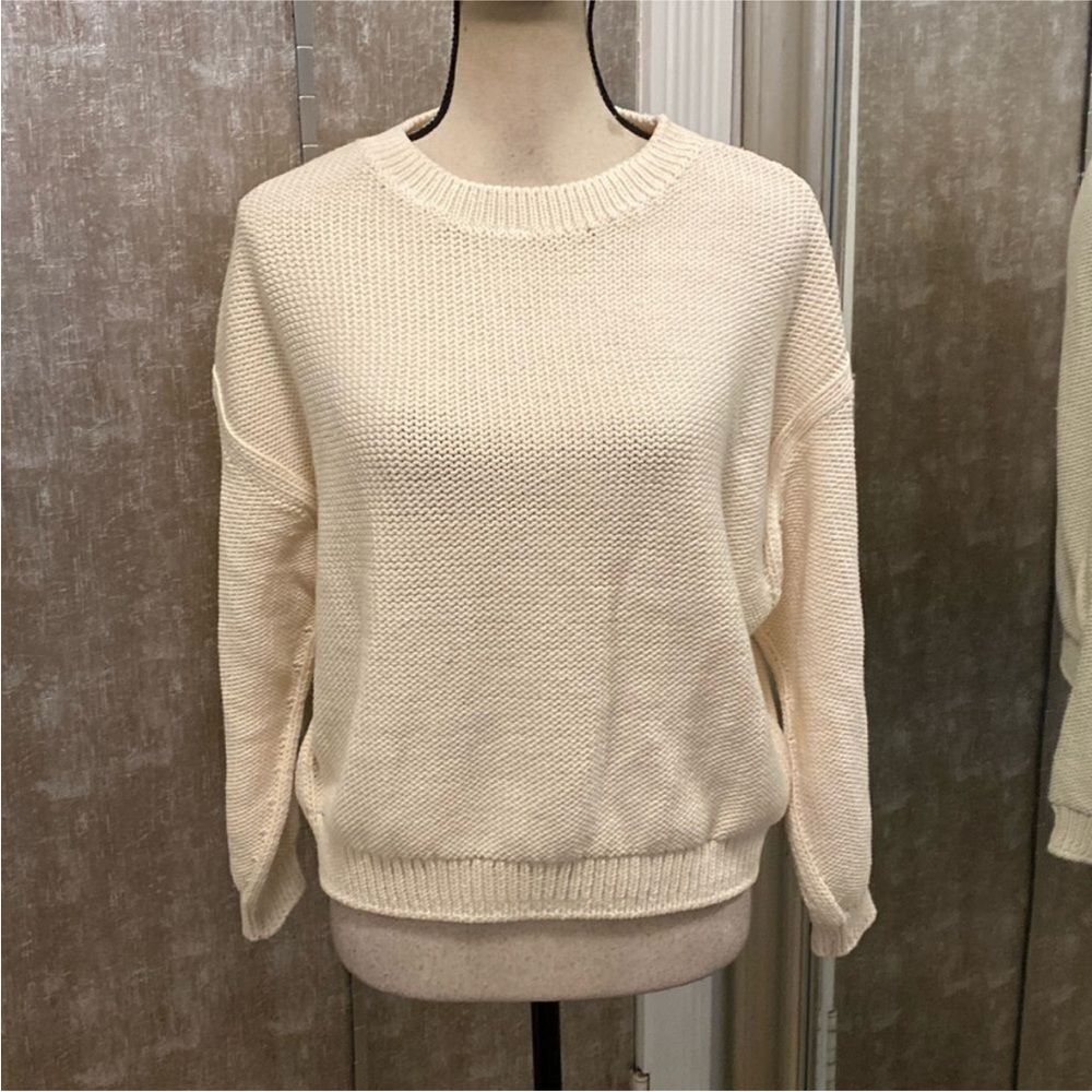 Vince Women's Cream Crew Neck Sweater, M